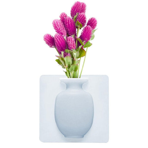 Silicone Flower Vase Self-Adhesive Home Decoration PACK OF 3