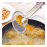 Frying Tong With Strainer Stainless Steel