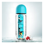 Combine Daily Pill Box Organizer With Water Bottle