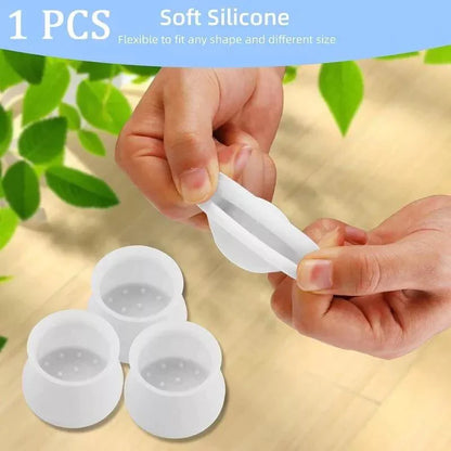 4pcs Silicone Table & Chair Leg Floor Protectores Wood Floor Protector, Chair Glides Table Feet Caps