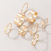 Fashion Jewellery Adjustable 8 Pcs Ring Set