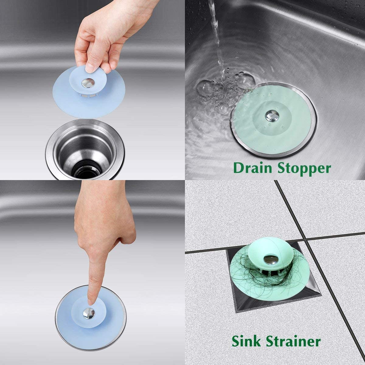 Silicone Bathroom Kitchen Sink Drainer Stopper