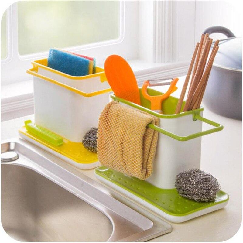 Kitchen Sink Soap & Sponge Organizer