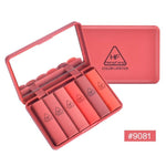 Hengfang 6pcs Mini Velvet Lipstick Waterproof (Red Edition)