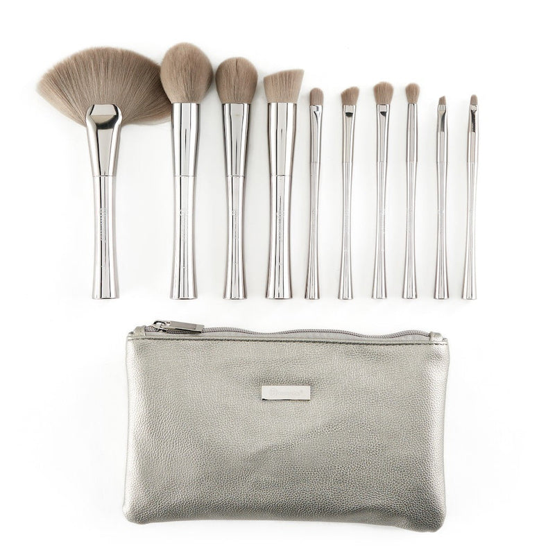 BH Cosmetics Smoke n Mirrors 10Pcs Metalized Brush Set with Pouch