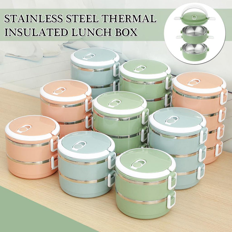 Stainless Steel Thermal Insulation Preservation Hot and Cool Lunch Boxes Microwave Friendly