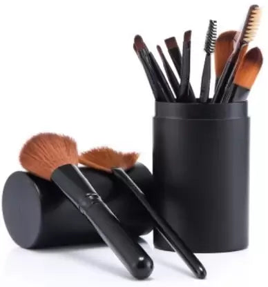 12 Pcs Makeup Brush With Jar