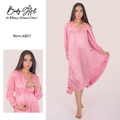 Body Girl Pink Nighty 3pcs