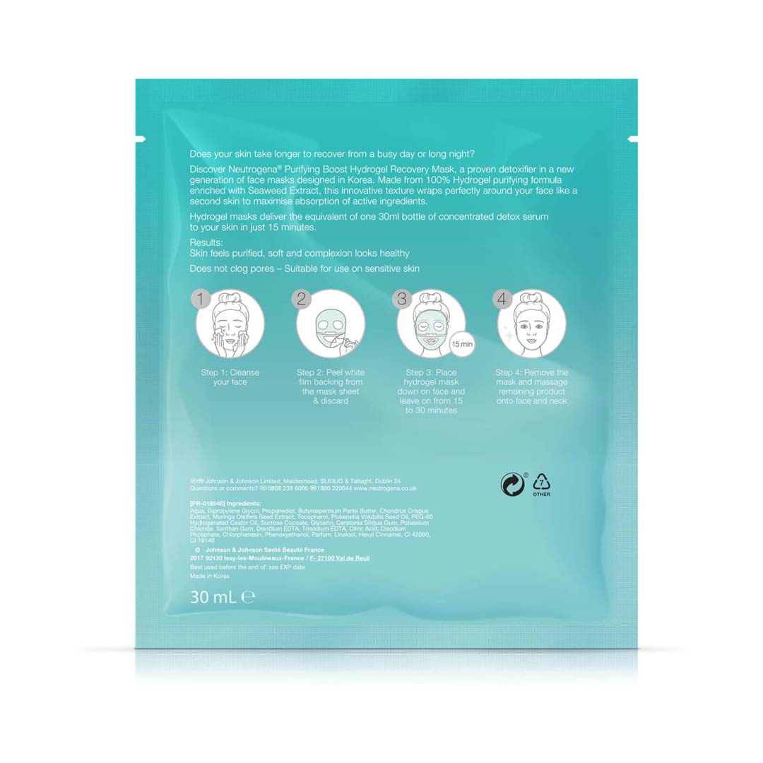 Neutrogena Purifying Boost Hydrogel Recovery Mask