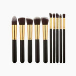 Anastasia Beverly Hills 10 Brushes Set- Black (High Quality Copy)