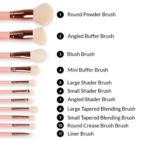 BH Cosmetics Brunch Bunch  11 Piece Brush Set