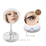 My Fold Away LED Makeup Mirror Double - sided Rotation