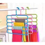 Multi-purpose Clothes Hanger Practical 5 Layers (Random Color)