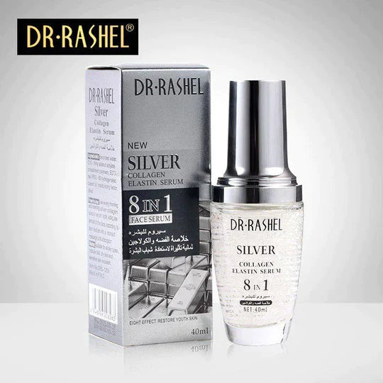 Dr Rashel New 8 in 1 Collagen Elastin Face Serum - 40ml - Silver