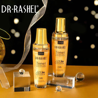 Dr Rashel Toner with Real Gold Atoms & Collagen 24K Granted the Radiance to Facial Skin