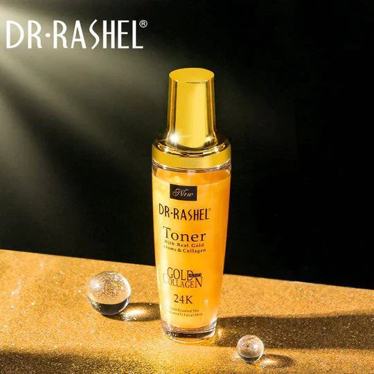 Dr Rashel Toner with Real Gold Atoms & Collagen 24K Granted the Radiance to Facial Skin
