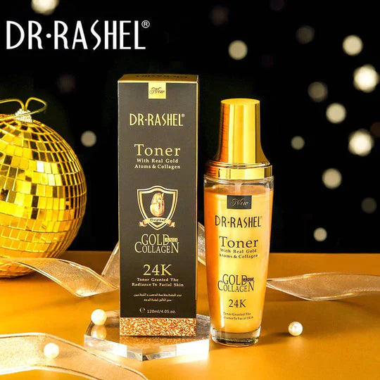 Dr Rashel Toner with Real Gold Atoms & Collagen 24K Granted the Radiance to Facial Skin