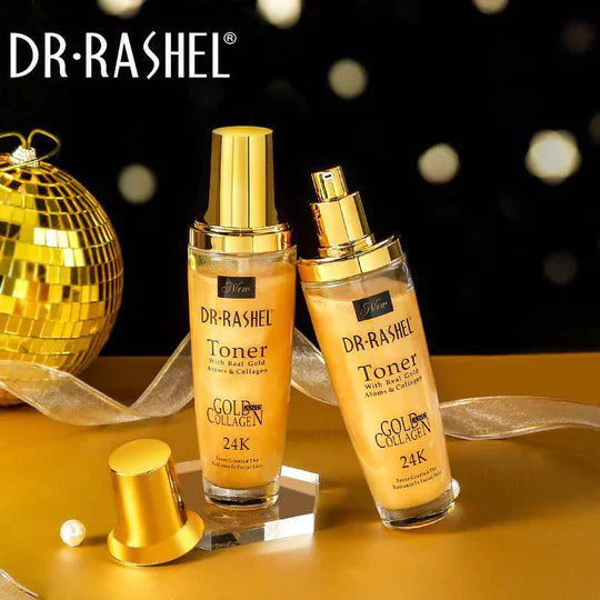 Dr Rashel Toner with Real Gold Atoms & Collagen 24K Granted the Radiance to Facial Skin