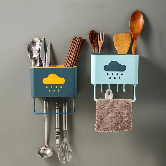 Raining Cloud-shaped Kitchen Spoon Shelves