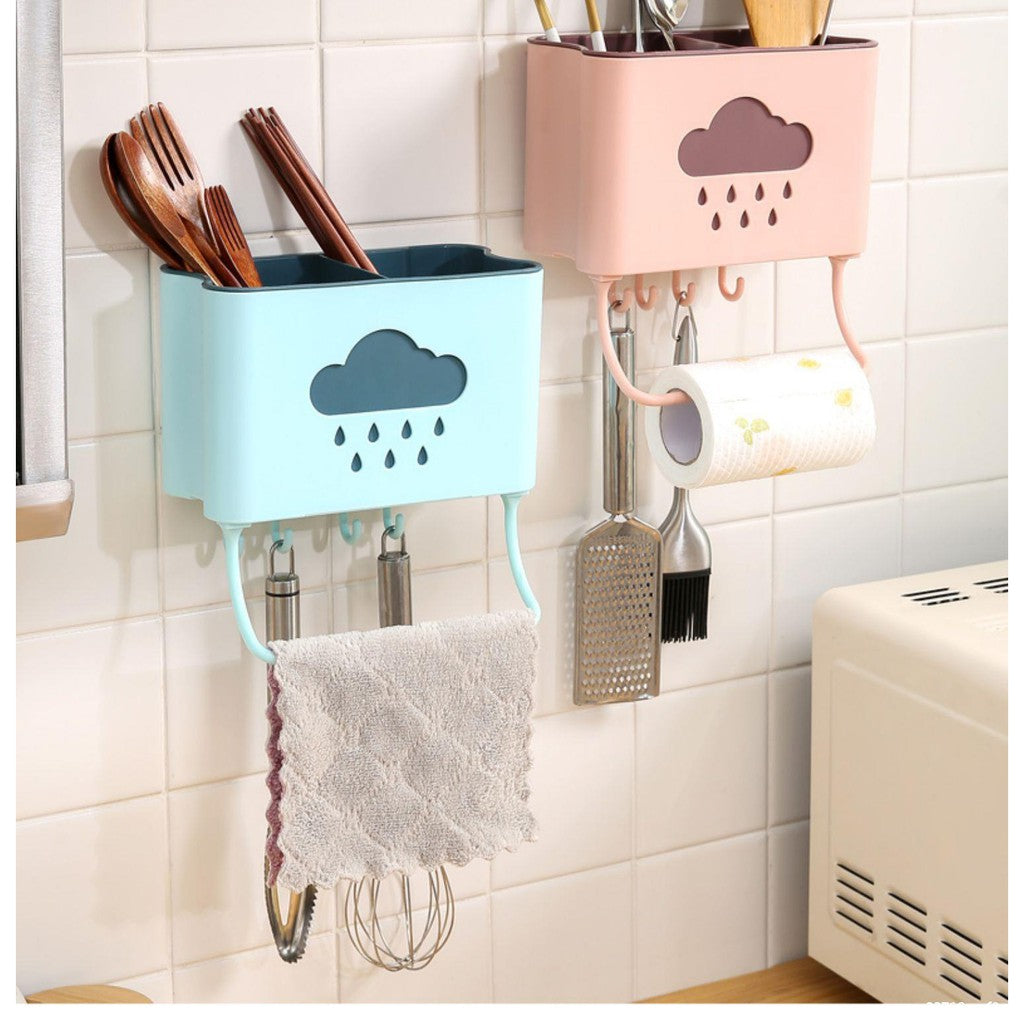 Raining Cloud-shaped Kitchen Spoon Shelves