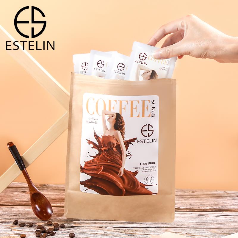 Estelin Coffee 100% Pure Natural Body Scrub by Dr.Rashel - Pack of 7