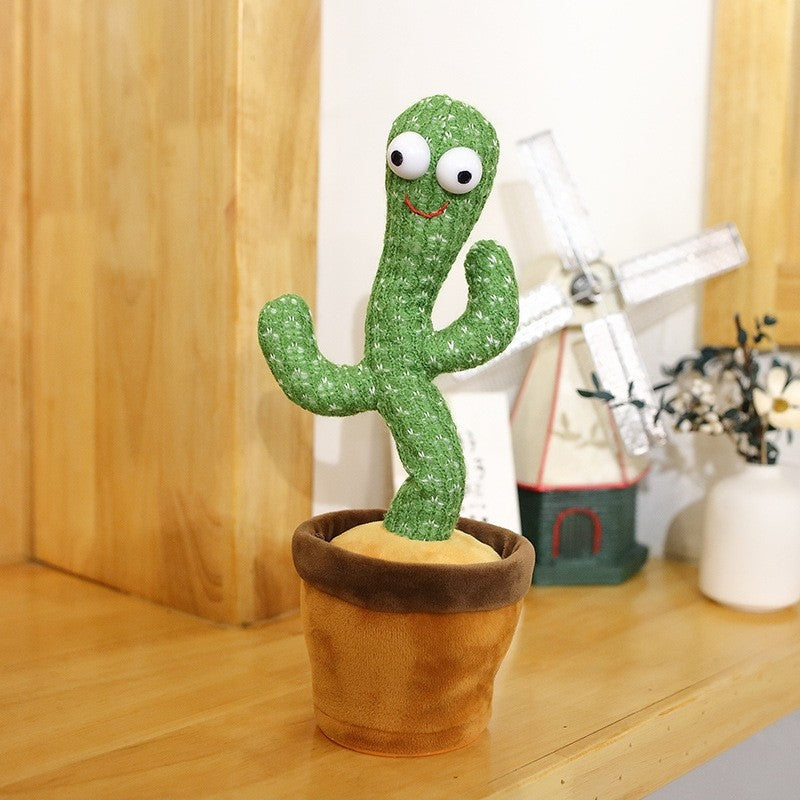 Cute Dancing And Talking Cactus Toy With Hat & 120 Songs (Usb Charging)