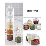 Set of 6 Spice Tower Self Stacking Spice-Bottles