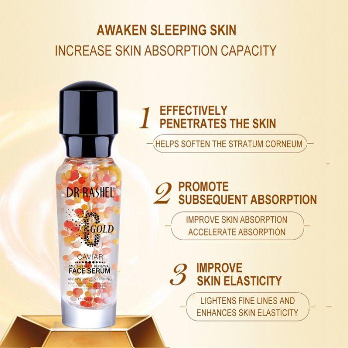 Dr Rashel C Gold Caviar Multi Effect Renewal Face Serum for Anti Wrinkle - 30g