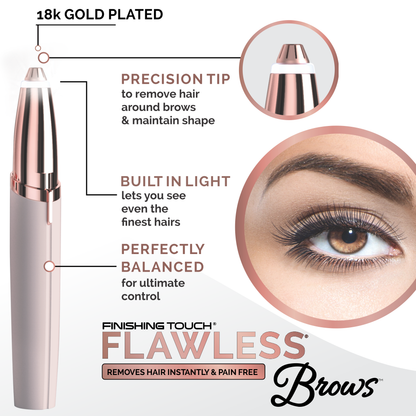 New Flawless Eyebrow Hair Remover Pen- Cell Operated