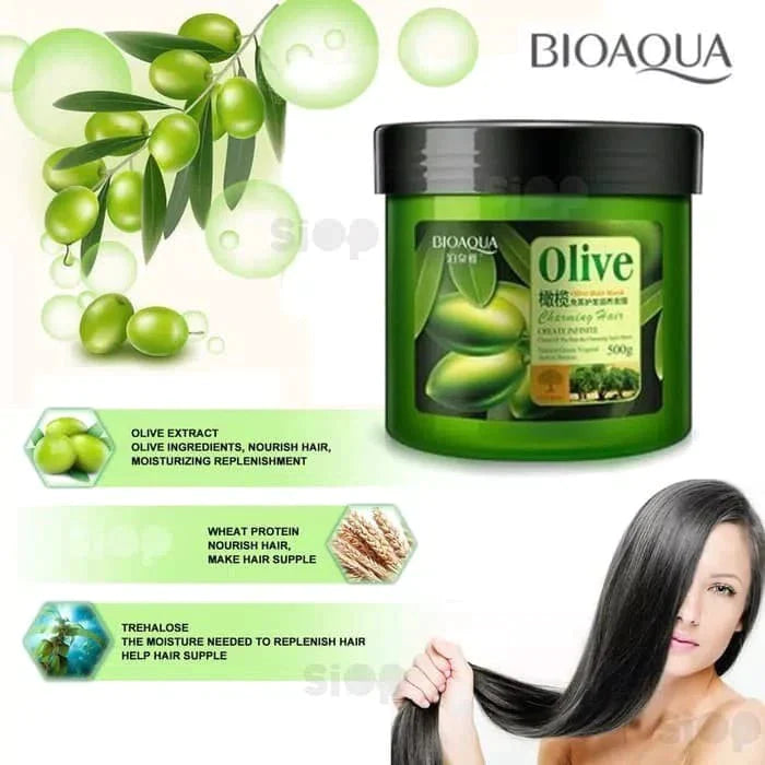 BIOAQUA Original Olive Hair Keratin Mask For Dry Damaged Hair