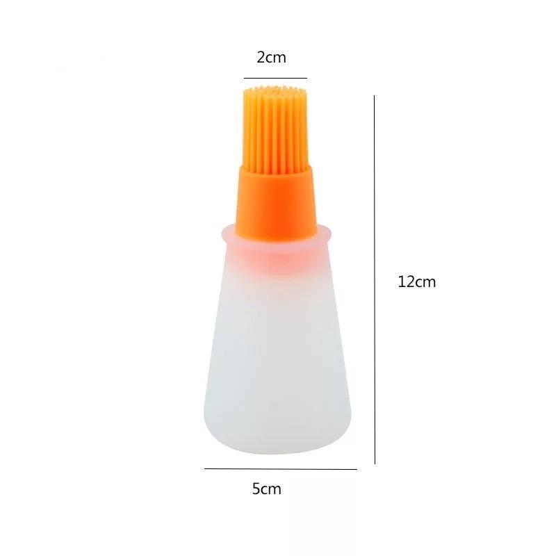 Portable Silicone Oil Bottle,Oil Brush With Squeeze Bottle, Silicone Bastry Brush