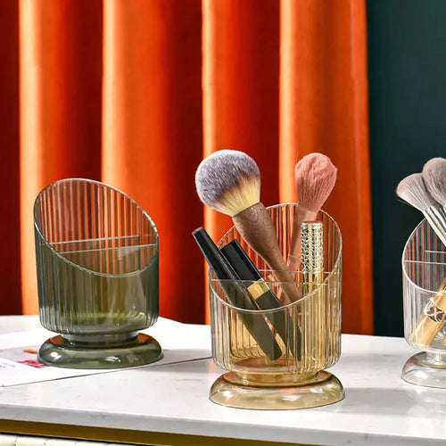 Luxury Striped Lines Cup Shape Makeup Brush Holder