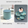 Multilayer Rotating Plastic Jewelry Organizer With Mirror, Earrings Display Stand, Small Accessories Storage Box