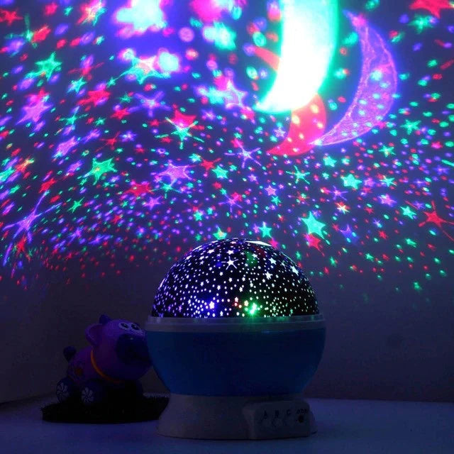 3D Night Light Projector Color Changing USB Rotating Star Lamp