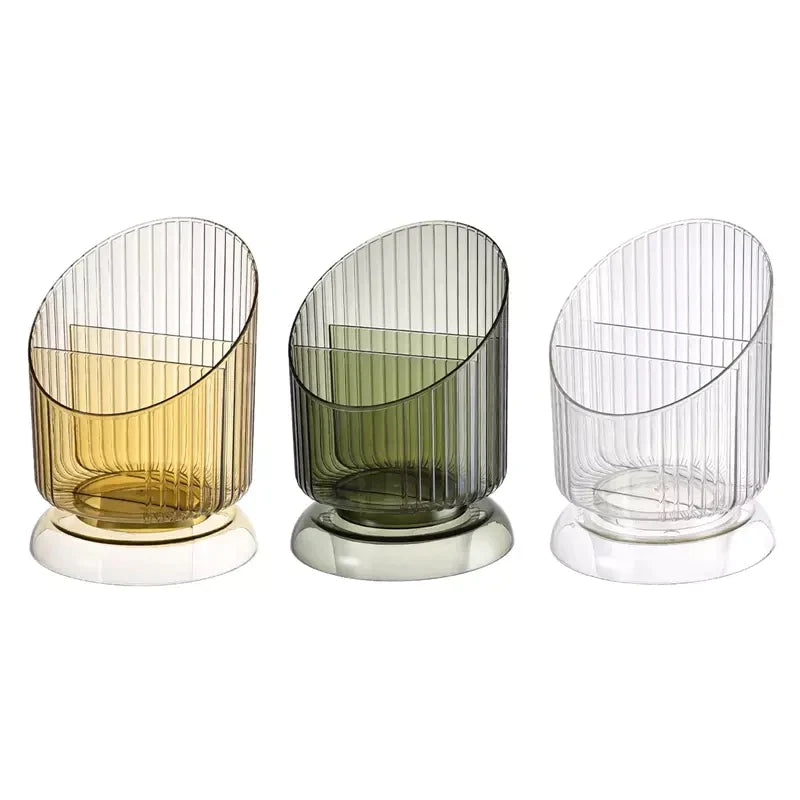 Luxury Striped Lines Cup Shape Makeup Brush Holder