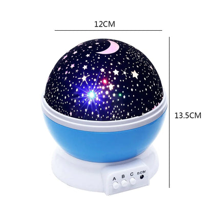 3D Night Light Projector Color Changing USB Rotating Star Lamp