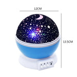 3D Night Light Projector Color Changing USB Rotating Star Lamp