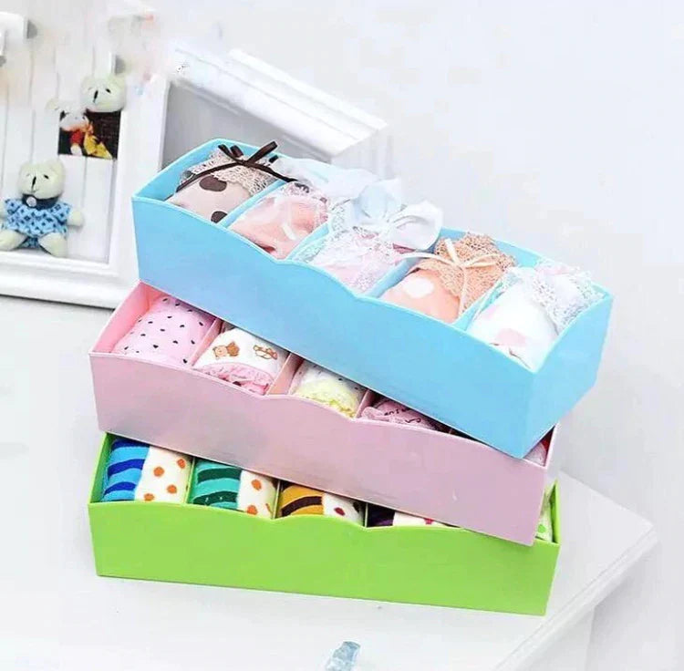 5 Grids Drawer Organizer Storage Organizer for Home Closet 5 Grids Drawer Divider (High Quality)