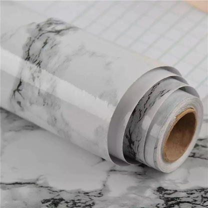 PVC Waterproof Marble Wallpapers Self Adhesive Wallpaper Kitchen Cabinets Countertop Stickers