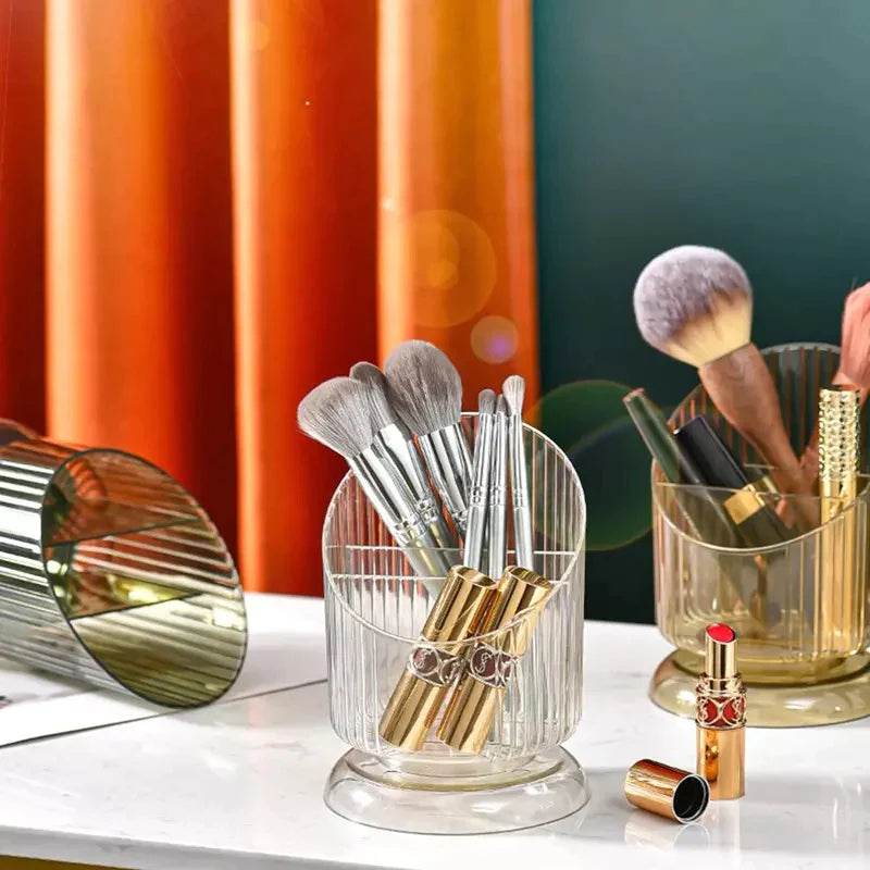 Luxury Striped Lines Cup Shape Makeup Brush Holder