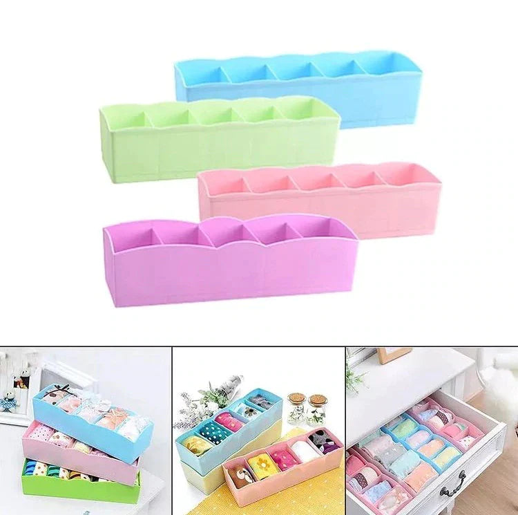 5 Grids Drawer Organizer Storage Organizer for Home Closet 5 Grids Drawer Divider (High Quality)
