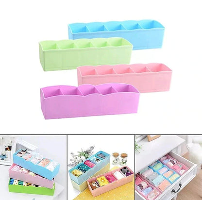 5 Grids Drawer Organizer Storage Organizer for Home Closet 5 Grids Drawer Divider (High Quality)