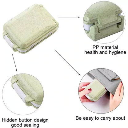 Travel Pill Box Moisture-Proof Organizer Portable Pill Cases Medicine Storage Dispenser Packing Container Cases