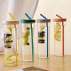 Acrylic Infusing Bottle 700ML Portable Plastic Water Bottle With Straw