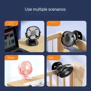 Portable USB Mini Desk Flip Fan 360° Fan Cooler