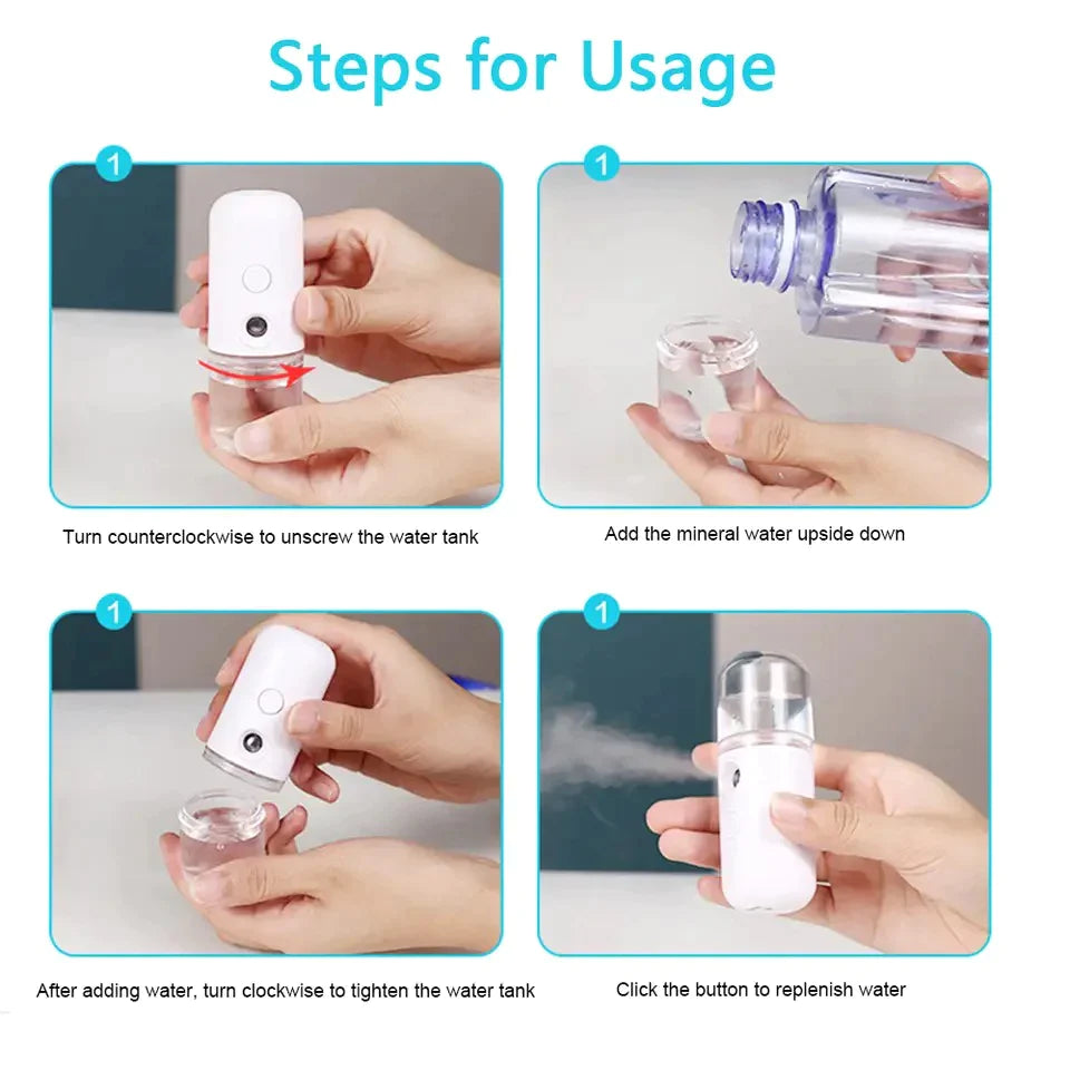 Portable Mini USB Face Humidifier Steamer Sprayer