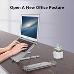 Adjustable Laptop Stand, Steel and Plastic Laptop Holder, 6 Levels Height Adjustment Laptop Holder