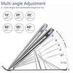Adjustable Laptop Stand, Steel and Plastic Laptop Holder, 6 Levels Height Adjustment Laptop Holder