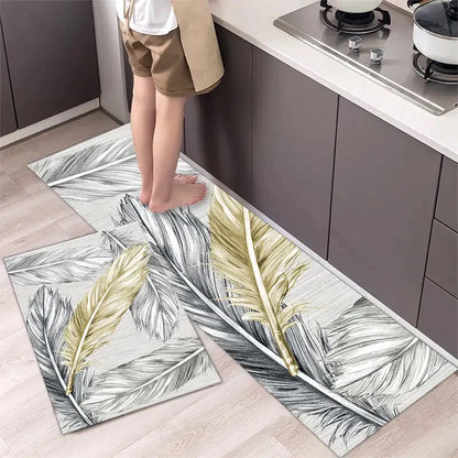 Set Of 2 Anti Slip Floor Mat Washable