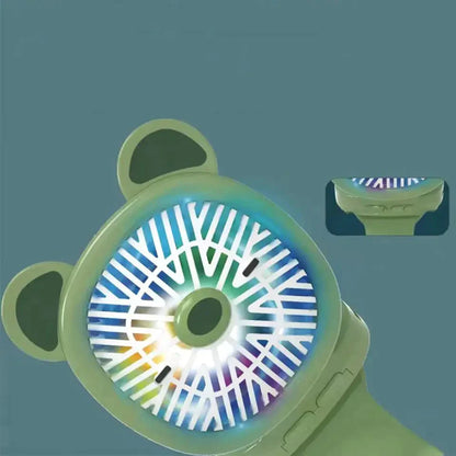 Mini USB Rechargeable Fan Cartoon Watch Cute Fan For Kids